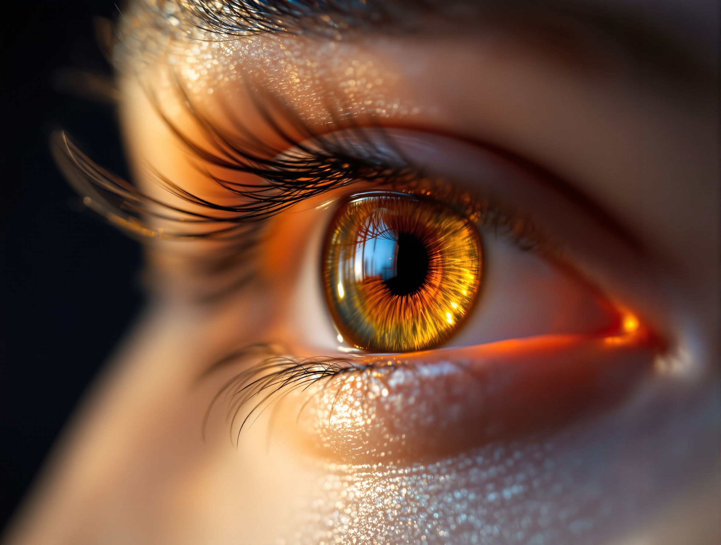 Honey Hazel coloured contact lens