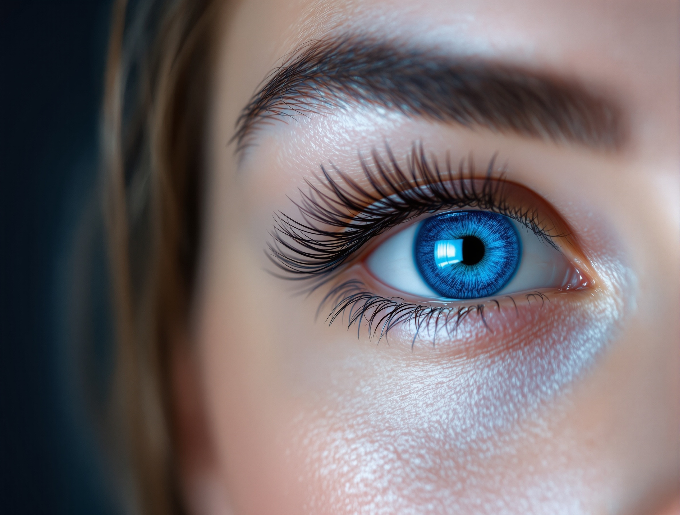 Sapphire coloured contact lens